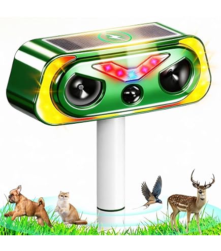 Amazon.co.jp: 超音波式鹿よけ,ソーラー＆センサー付き超音波動物撃退