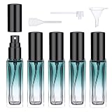 Segbeauty アトマイザー 10ml 5個入り プッシュ式 詰め替え 漏れない ミニボトル スプレーボトル クイック 香水噴霧器 携帯用 詰め替え容器 液漏れ防止 持ち込み可能 通勤 香水スプレー 【10ml グリーン グラデーション】