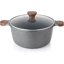 Amazon | SENSARTE 両手鍋24cm 深型鍋 大きい 卓上鍋 ih対応 焦げつか