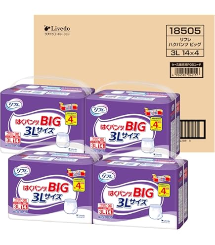 Amazon | 無地ダンボール リフレ 大きい人のはくパンツ 3Lサイズ 14枚