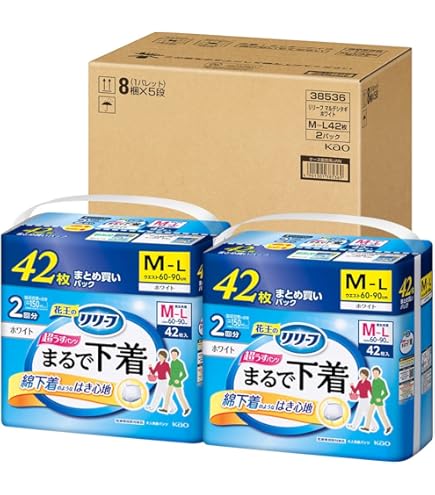 Amazon | リリーフ パンツタイプ 超うす型まるで下着 M~L 42枚