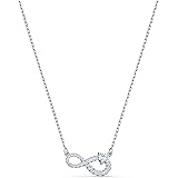 SWAROVSKI Infinity Twist Jewelry Collection, Bracelets & Necklaces, Rhodium & Rose Gold Tone Finish, Clear Crystals