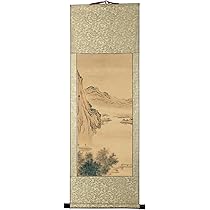 Amazon.co.jp: 画家手描き 掛軸 掛け軸 おしゃれ 水墨山水画