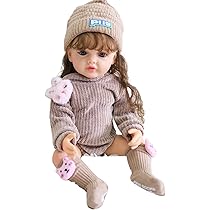 Amazon | 55 センチメートル巻き毛新生児人形ハンドウォッシャブル