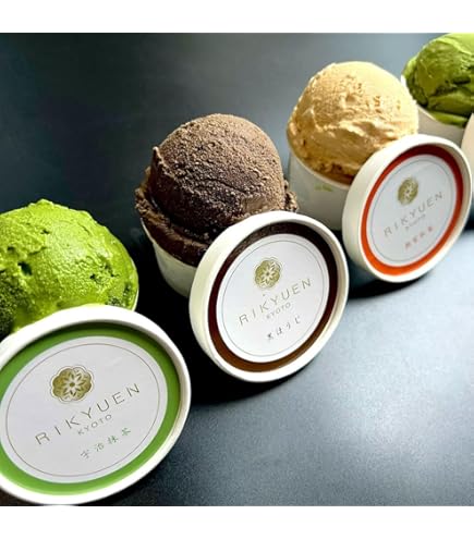 Amazon.co.jp: 京都利休園 お茶 アイス 4種類 抹茶 ほうじ茶 紅茶 玄米