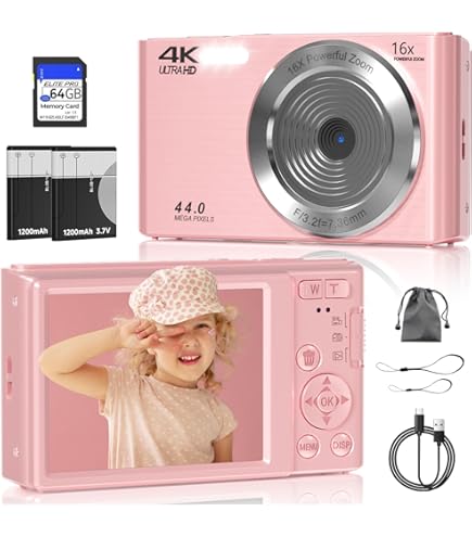 UHD 5K digital camera ピンク デジカメ a4033 UHD 5K digital camera ピンク デジカメ a4033