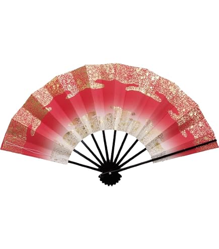 : 大阪長生堂 舞扇子 箔ちらし 29cm 日本製 京扇子 匂い袋