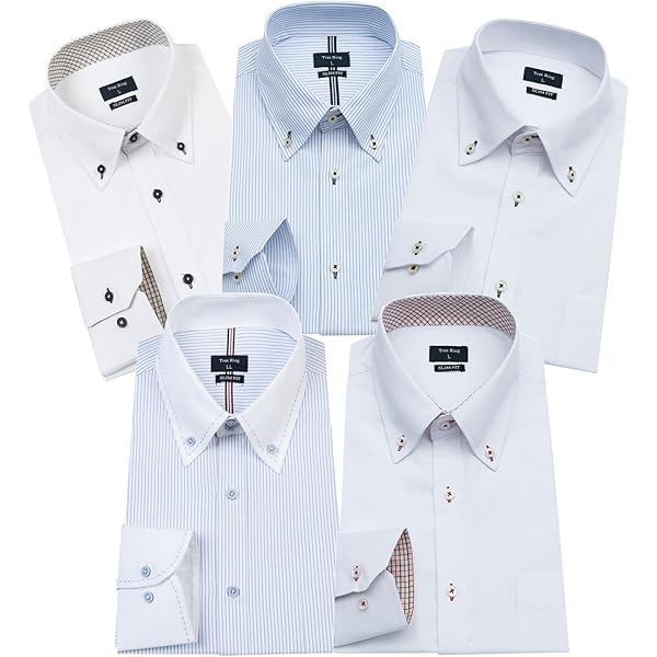 専門　M-80セット Amazon.co.jp: ワイシャツ 長袖 5枚セット M(80)ノーマル Cセット/flm