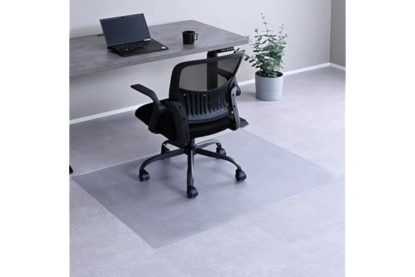 Yamazen CFM-120 Chair Mat, 47.2 x 35.4 inches (120 x 90 cm), 0.1 inch (1.5 mm) Thick, Clear