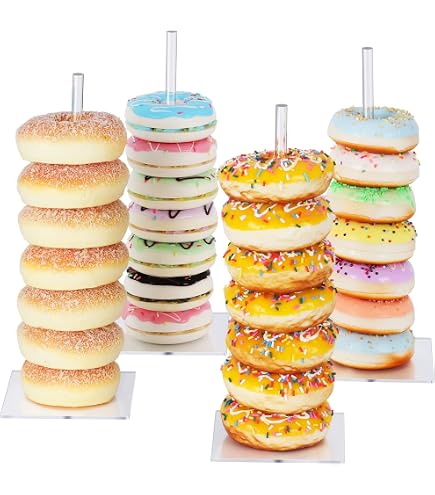 Acryl Donut Wandständer XL – Für Bis Zu 50 Donuts, 66x55,9 Cm, Mit 25 Klammern, Für Partys & Hochzeiten