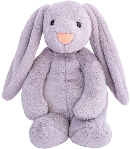 Jellycat Bashful Lilac Bunny Stuffed Animal, Medium, 12