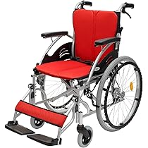 Amazon | ケアテックジャパン 自走式 アルミ製 折りたたみ 車椅子