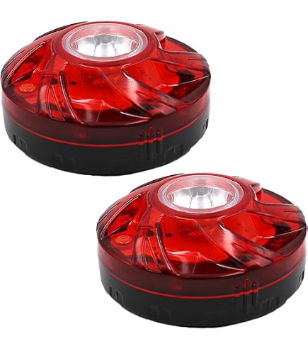 Amazon.co.jp: 新型・LED回転灯 赤色【回転・点滅】 電池式MK-Ⅱ 強力