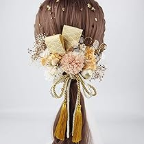 ヘッドドレス～紐アレンジ ハナミズキゴールドstyle～髪飾り ドライフラワー ヘッドドレス～紐アレンジ ハナミズキゴールドstyle～髪飾り