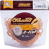輪ゴム オーバンド #8 < 50g透明袋 > アメ色 2番目に小さい径 少量 包装 ゴムバンド 全サイズ73 共和