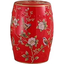 アジアン家具◆陶器花柄椅子◆ガーデンチェア◆陶器スツール Amazon.co.jp: [GZGZ] 陶器 スツール イス 腰掛け 花台 ガーデン