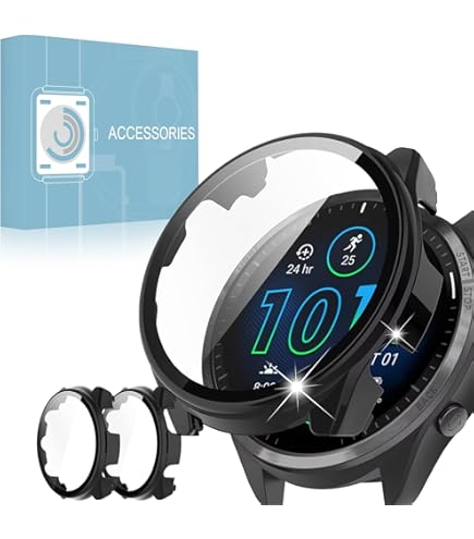 Amazon.co.jp: ［RuenTech］対応Garmin Forerunner 965 ケース 軽量