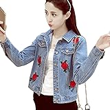 Amazon ノーブランド品 アウター ジャケット デニム デニムジャケット レディース Gジャン ビンテージ風 ビンテージ調 デザイン ジャケット 星 星柄 スター コート ジャケット 通販