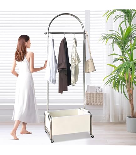 Amazon｜susunnus ハンガーラック ステンレス製 収納ケース付き