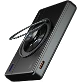 MATECH Qi2 モバイルバッテリー マグセーフ 小型 超薄型 軽量(10000mAh, PD30W)【アップルウォッチ 充電器/MagSafe対応マグネット式/ワイヤレス充電 最大出力15W/タイプC PD30W/iPhone12~17対応】(