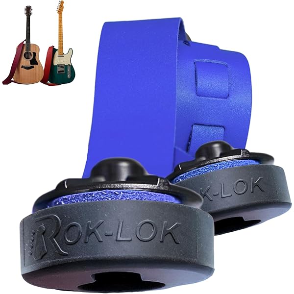Guitar Gummy™ The ORIGINAL Gitaarband antislip grip strip pad; Voorkom nekduiken - SET van 4 STUKS; Groot zwart (zwart), zwart, groot (Pack van 4