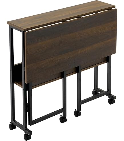 Amazon.co.jp: オークヴィレッジ 折りたたみ小机 ブラウン 2台セット