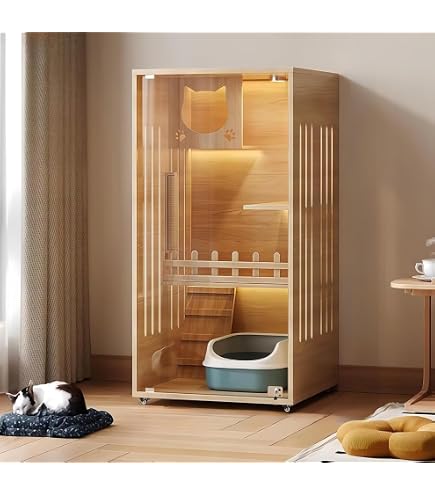 Amazon.co.jp: 廃版 ナチュラルワン 木製ホワイトキャットケージ