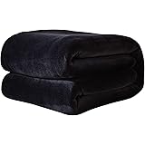 【Amazon.co.jp 限定】チチロバ(TITIROBA) 毛布 ブランケット blanket シングル 暖かい 軽量 フランネル おしゃれ ふんわり オールシーズン 洗える 150x200cm ブラック