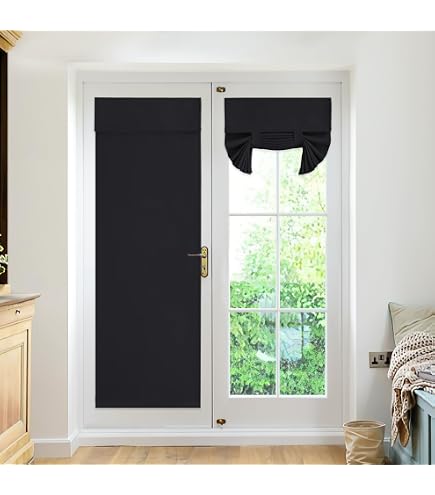 Elrene Tendina Per Porta Finestra French Door Colette | Finta Seta Color Taupe | 137x182 Cm Con Fermaglio