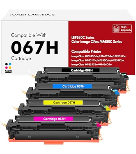 純正品　Canon 067 Hトナーカートリッジ（マゼンタ、ブラック） キヤノン（Canon） トナーカートリッジ067H/CRG-067H マゼンタ/赤 純正