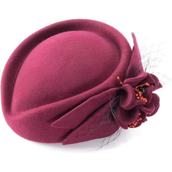 Lawliet Wine Red Women Fascinator 