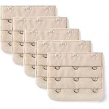 uxcell ブラジャー延長ホック 調整ホック 3段 3ホック ブラエクステンダー 女性用 肌色 5.5 x 5cm 5pcs