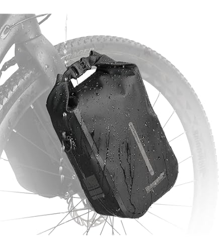 RhinoWeld 自転車 フォークバッグ 取付具付 ラック不要 完全防水 ４L GORIX フロントフォーク ケージ ドライバッグ 自転車 多目的ケージ