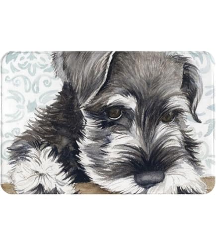 シュナウザー★ラグ★カーペット Amazon | ミニチュア・シュナウザー 子犬 カーペット 長方形