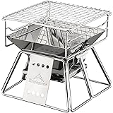 キャンピングムーン（CAMPING MOON）焚き火グリル 焚き火台 世界最小 ミニBBQコンロ 帆布ケース付き X-MINI
