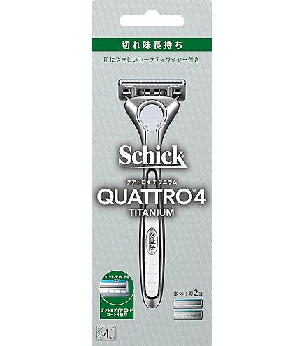 Amazon.co.jp: Schick(シック) クアトロ4チタニウム 4枚刃 替刃(4コ入