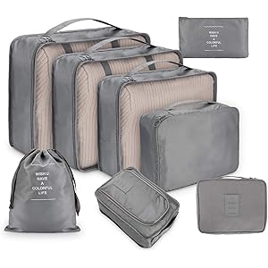 LEEFE トラベルポーチ 8点セット アレンジケース パッキング 旅行用