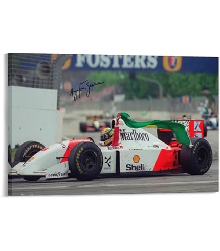 Amazon.co.jp: アイルトン・セナのF1ロータスキャンバス地ウォール
