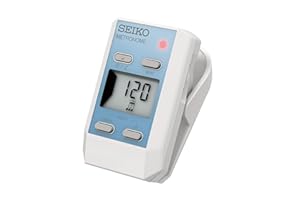 SEIKO セイコー メトロノーム クリップ式 デジタル アクアブルー DM51L 回転ボリュームで音量調節、消音も可能