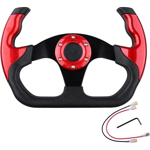 コムサ　　スポーツステアリングホイール ホーンボタン付き Amazon | QYMOPAY ユニバーサルレーシングステアリングホイール 6