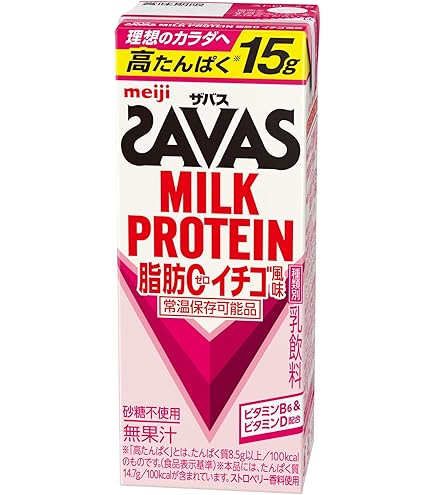 Amazon.co.jp: SAVAS(ザバス) MILK PROTEIN 脂肪0 ストロベリー風味
