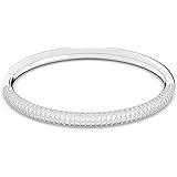 SWAROVSKI Women's Stone Bangle Bracelet Collection, Rhodium Finish, Clear Crystals, Stone