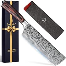 Amazon.co.jp: Sunnecko 菜切り包丁 180mm 鞘付き 高炭素ステンレス