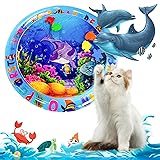 Mosasa 猫用水遊びマット感覚ウォーターマット |猫のプレイマット |ポータブル猫ベッド、水プレイマット、感覚プレイマット猫、猫用厚みのある感覚水プレイマット、ペットプレイ水センサーパッド、水プレイマット 水感覚パッド Cスタイル