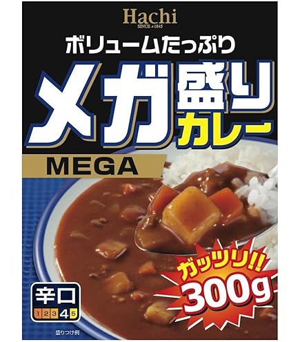 Amazon.co.jp: ハチ食品 メガ盛りカレー大辛 300g×20個 : 食品・飲料・お酒