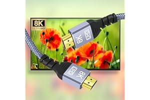 Generic 8K 4K HDMI 2.1ケーブル 6フィート ブラック