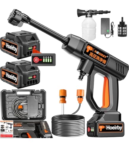 Amazon | 高圧洗浄機 コードレス 充電式 IPX7防水バッテリ 洗車機