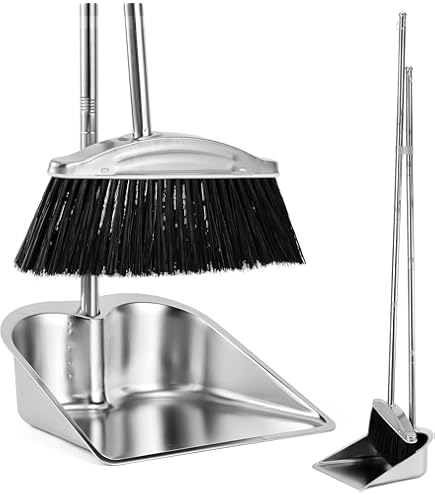 ブラックちりとり 長いハンドル付き Amazon.co.jp: SUTINE ほうきとちりとりセット 家庭用 56インチ 直立型