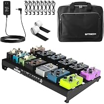 エフェクターボード セット まとめ売り Amazon | STRICH 電源内蔵エフェクターボード 46 x 28 cm 1.2kg 軽量