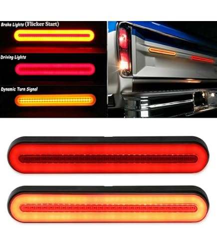 4Pcs 16 Inch Red 11 LED Trailer Tail Lights Bar Djibouti - View #13